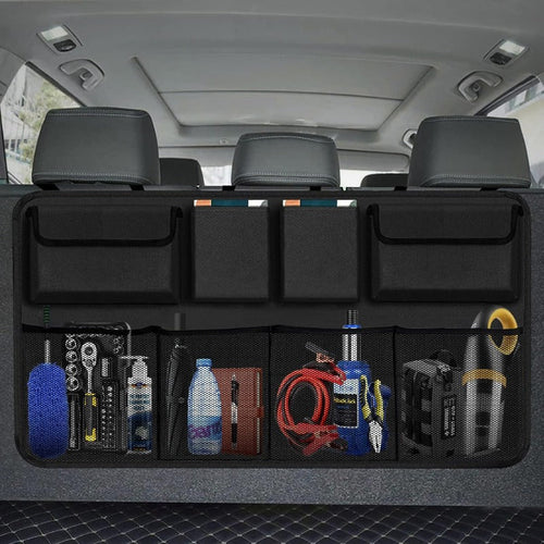 Car Trunk Organizer with 8 Pockets – Large Capacity Waterproof Backseat Hanging Storage Bag for SUV, Truck & MPV, Car Interior Organizer for Men & Women