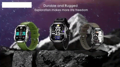 Smart Watch 2.01 Inch Large Screen LED Flashlight Fitness Tracker for Men Women Compatible Android iPhone Outdoor Sports Activity Tracker Heart Rate Monitor Step Counter Sleep Tracker