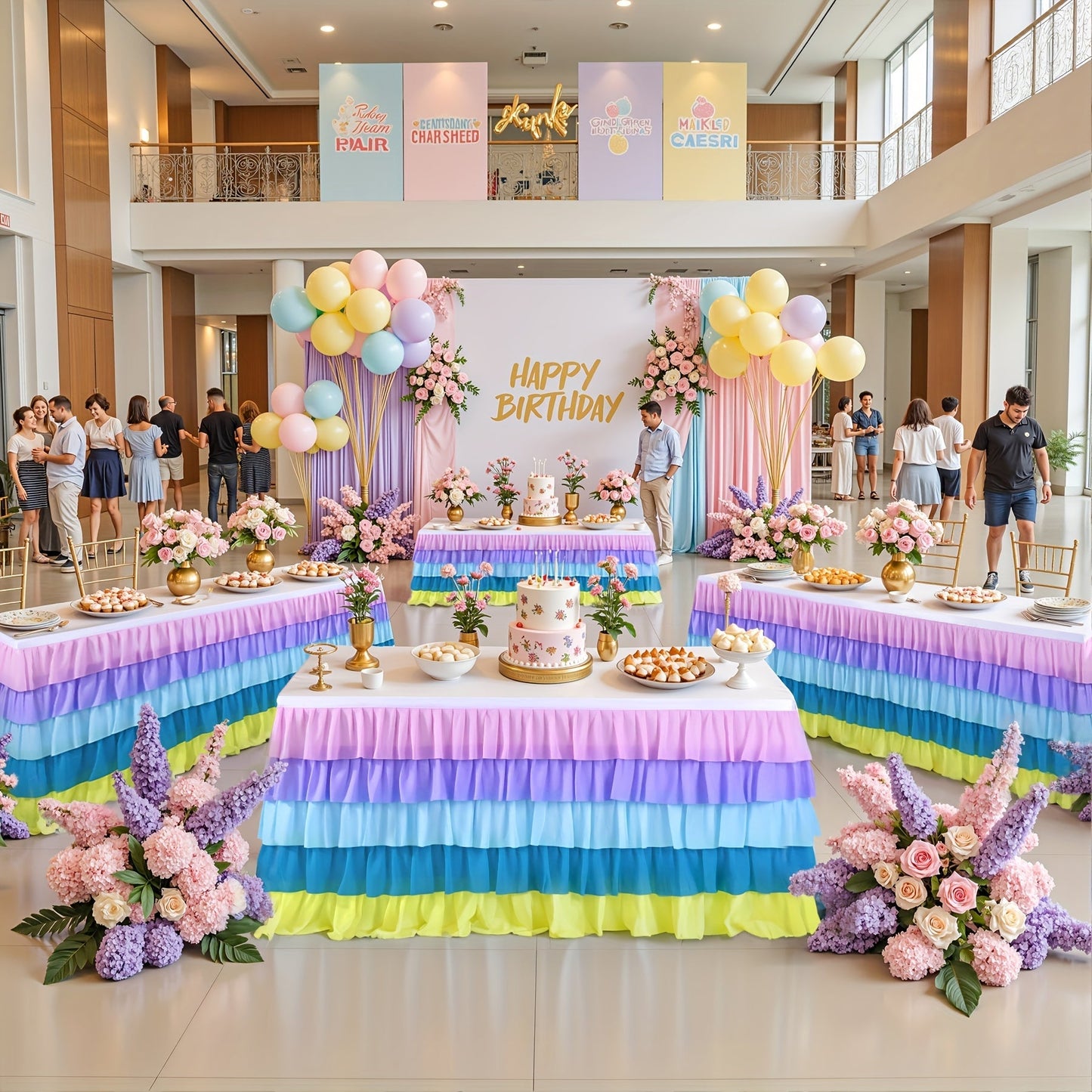 6ft Tulle Tutu Table Skirt – Chiffon Ruffle Table Skirting for Birthday Party, Wedding, Bridal Shower, Girls Party & Holiday Decor – Easy Hook & Loop Install, 12 Colors (72"L x 30"H)