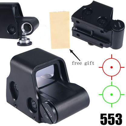 Red & Green Dot Sight Tactical Scope 20mm Rail Mount – Dual Illumination Rifle Scope for Shooting Sports Hunting Airsoft Brown Finish Accurate Target Acquisition
