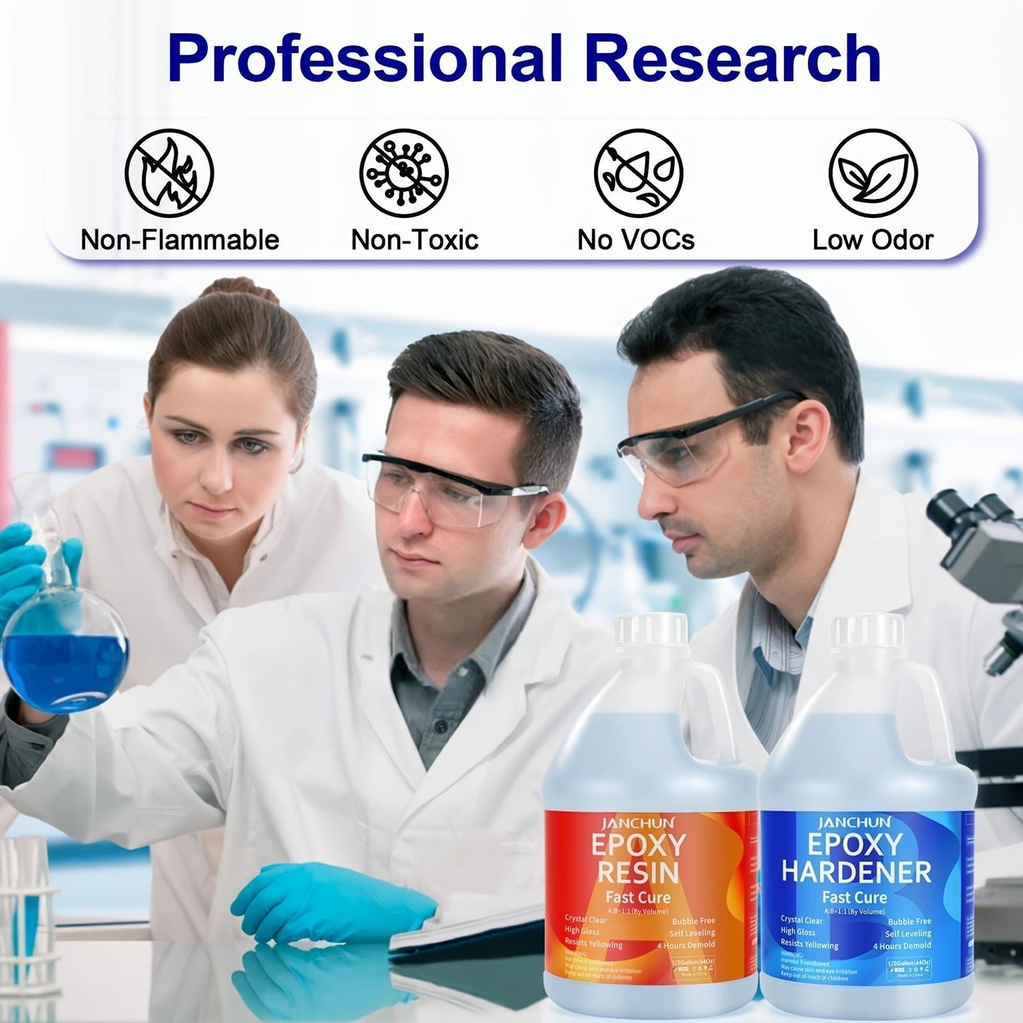 Clear Epoxy Resin Kit, No Yellowing No Bubble High Gloss Casting & Coating Resin with Mixing Tools & Gloves, 1:1 Ratio Art Resin for Jewelry Making, Countertops, River Tables, Coasters & DIY Crafts