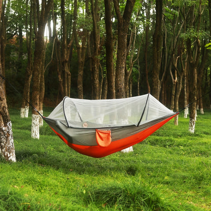 3-in-1 Double Camping Hammock with Mosquito Net and Sun Shade – Lightweight Portable Durable, Ideal for Camping Hiking Backpacking Picnicking Parks, 7 Color Options