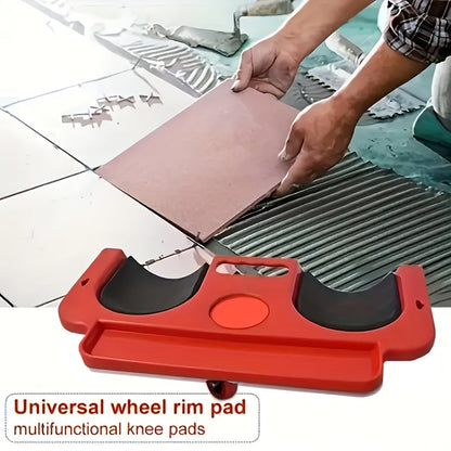 Rolling Knee Creeper Pad with Built-In Tool Tray – ABS High-Impact Frame, Cushioned Kneeling Pad for Mechanics, Carpenters, Flooring & Car Repairs – Multi-Color Automotive Repair Aid & Workshop Gift