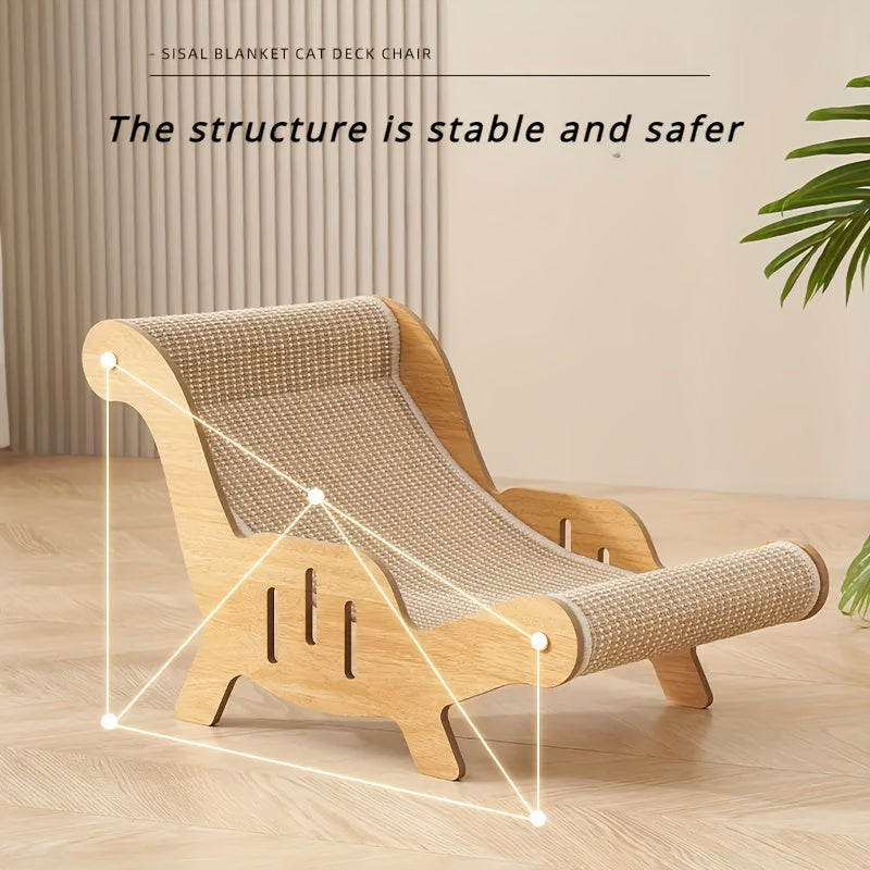 Large Sisal Cat Scratcher Lounge & Pad for Indoor Cats Durable Stable Cat Furniture – Upgraded Scratching Board & Combo Set with Leash & Collar