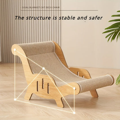 Large Sisal Cat Scratcher Lounge & Pad for Indoor Cats Durable Stable Cat Furniture – Upgraded Scratching Board & Combo Set with Leash & Collar