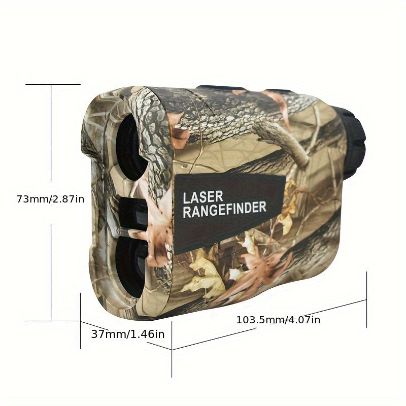 Laser Rangefinder 1200 Yards – 6X Magnification, Rechargeable, Slope Compensation, Flagpole Lock, Speed & Altitude Measurement, Golf & Hunting Camo Design
