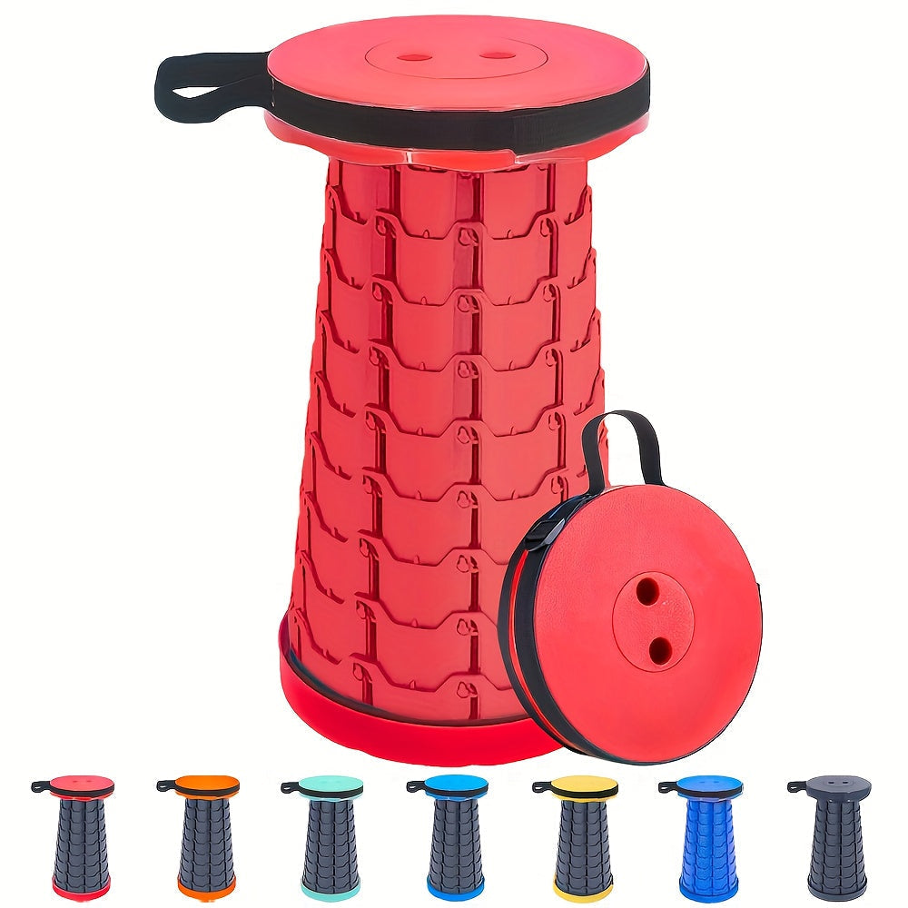 Portable Foldable Stool – Upgraded Thickened Collapsible Camping Seat for Fishing, Hiking, BBQ, Parties & Outdoor Activities – Lightweight Retractable Stool, Multiple Colors