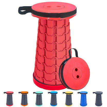 Portable Foldable Stool – Upgraded Thickened Collapsible Camping Seat for Fishing, Hiking, BBQ, Parties & Outdoor Activities – Lightweight Retractable Stool, Multiple Colors