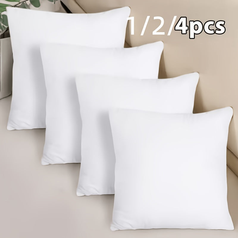 Square Pillow Inserts – Hypoallergenic New Fiber Fill, White Cushion Inserts for Sofa, Bed & Patio, 14–20 Inch, 1/2/4 Pack, Ideal for Bedroom, Living Room, Office & Outdoor Decor