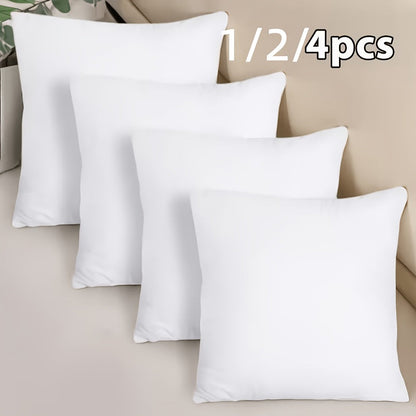 Square Pillow Inserts – Hypoallergenic New Fiber Fill, White Cushion Inserts for Sofa, Bed & Patio, 14–20 Inch, 1/2/4 Pack, Ideal for Bedroom, Living Room, Office & Outdoor Decor