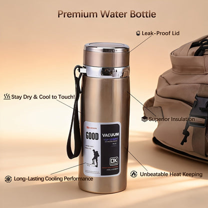 Insulated Water Bottle 33.81oz Large Capacity, 316 Stainless Steel Double-Wall Vacuum Flask with Leak-Proof Lid for Camping, Travel, Gym & Everyday Hydration