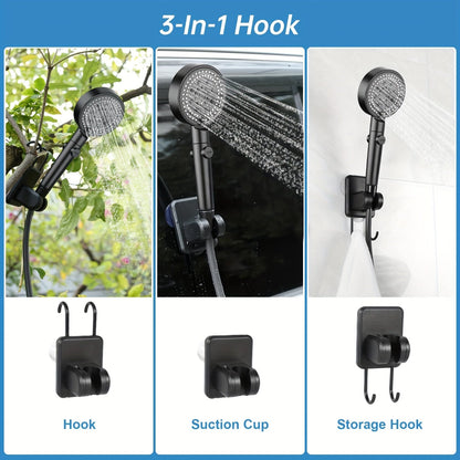 Portable Camping Shower 6000mAh Battery 120-Min Runtime 6 Spray Modes Smart Temperature Display – Lightweight Outdoor Shower Pump for Camping, Hiking, Pet Cleaning, Car Washing & Beach