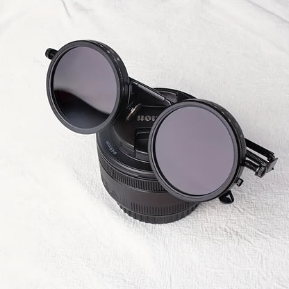 Industrial Punk Rotating Glasses – Black Round Frame with TAC Lenses & Adjustable Spring Temples, Vintage Steampunk Eyewear for Casual, Formal & Edgy Fashion Looks