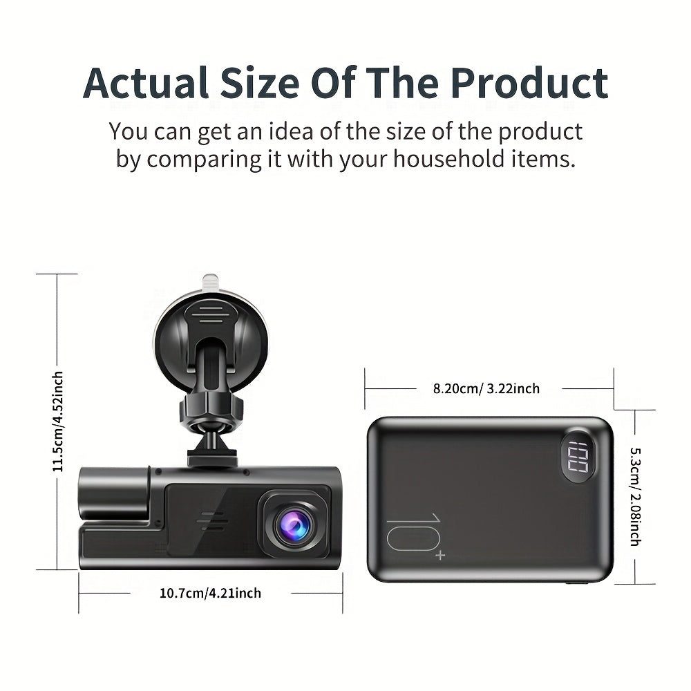1080P Dual Channel Dash Cam Front & Rear 170° Wide Angle with Super Night Vision Loop Recording G-Sensor Wi-Fi – FHD Car DVR Dashboard Camera Tachograph for Cars Trucks SUVs