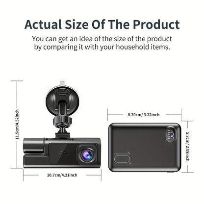 1080P Dual Channel Dash Cam Front & Rear 170° Wide Angle with Super Night Vision Loop Recording G-Sensor Wi-Fi – FHD Car DVR Dashboard Camera Tachograph for Cars Trucks SUVs