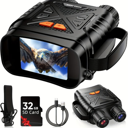 4K Night Vision Binoculars for Adults – 10x Digital Zoom, 2.8" HD Screen, 7-Level IR Illuminator, 12MP Photo & Video, Rechargeable – Perfect for Hunting, Boating & Outdoor Exploration, Gift for Men