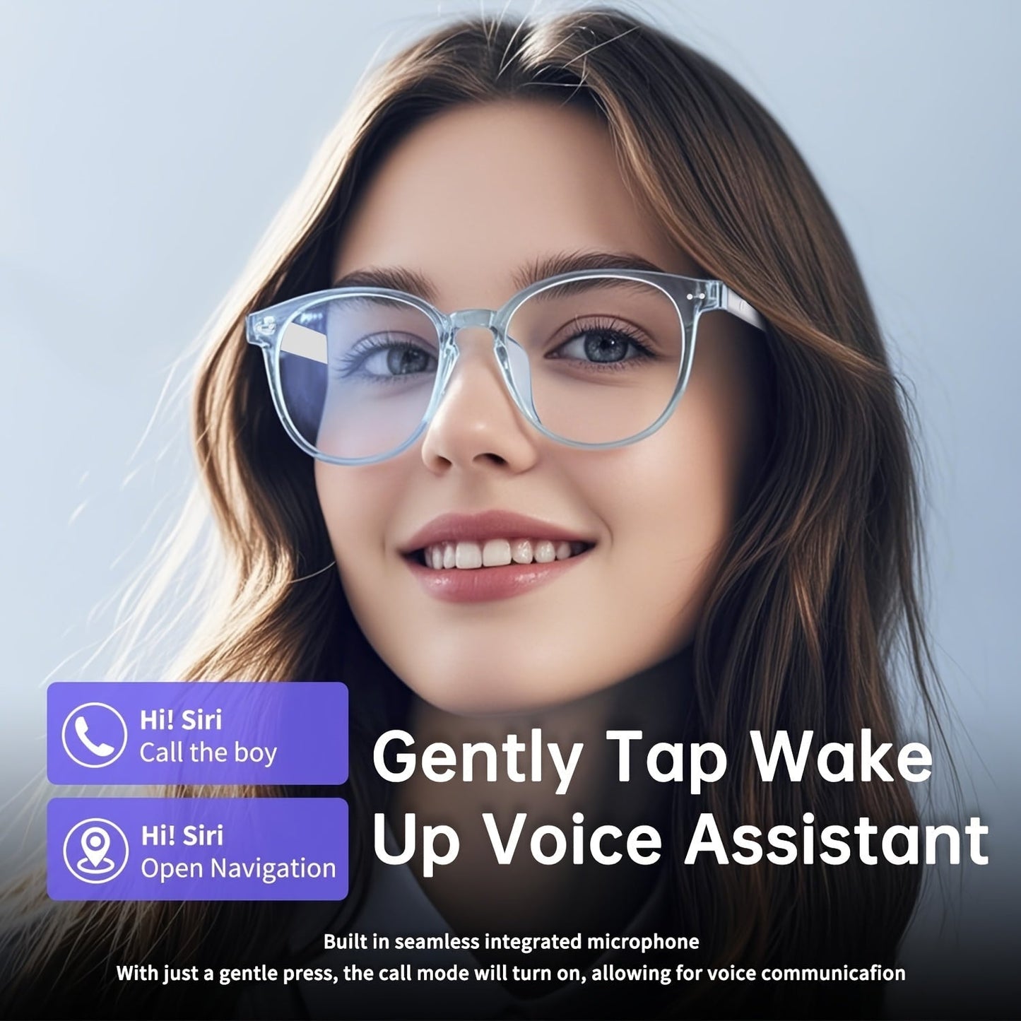 Photochromic Smart Glasses with Bluetooth Audio – Auto Color Changing Lenses, Anti Blue Light, Wireless Music & Calls, Sports Driving Unisex Eyewear, Great Holiday Gift
