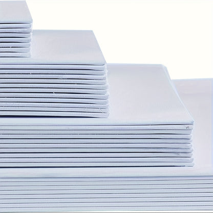 Canvas Panel Boards 12-Pack Triple Primed – White Artist Painting Canvas for Acrylic, Oil, Gouache & Tempera, Sturdy Flat Canvas Boards for Beginners & Professionals