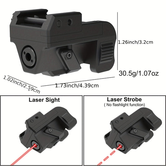 Red Dot Laser Sight USB Rechargeable Picatinny Rail Mount with Strobe Mode Compact Lightweight Class IIIa 5mW for Pistols Rifles Handguns Adjustable Elevation Windage 100-300 Ft Day Range