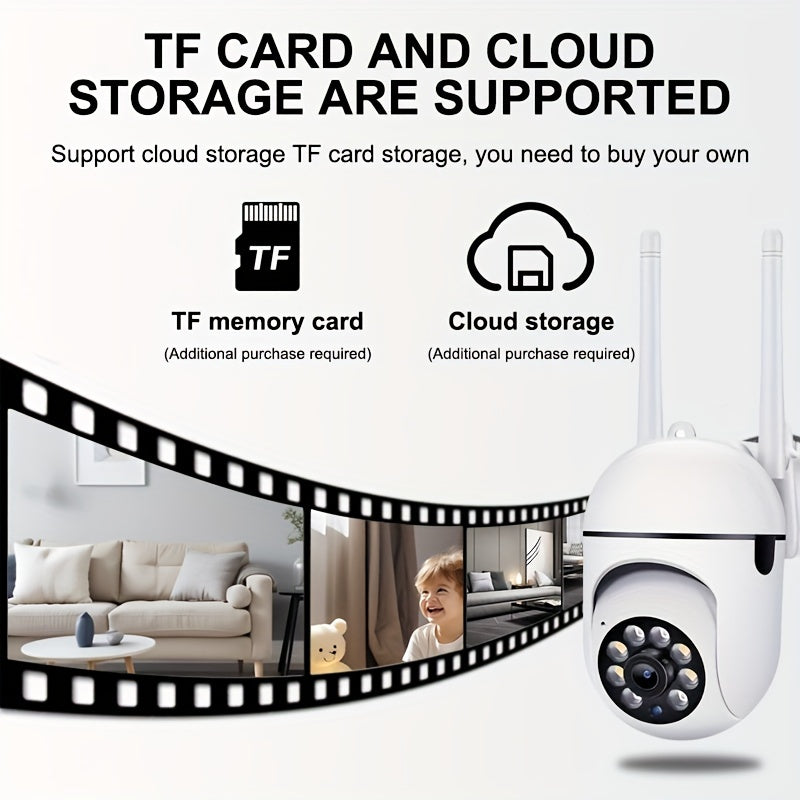 WiFi Security Camera 2-Pack 3MP Full HD - Night Vision, 2-Way Audio, Motion Detection & Real-Time Alerts, IP54 Waterproof Indoor Outdoor Surveillance Camera with App Remote Access & USB