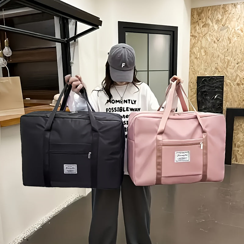 Extra Large 17.7 Gallon Travel Tote Bag – Portable Sports Gym Bag, Overnight & Weekend Bag for Women & Men – Purple, Pink Oversized & Black Oversized