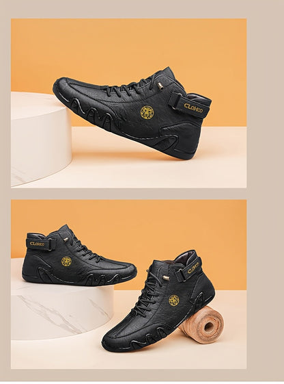 Men's High-Top Sneakers Breathable Lace-Up Casual Shoes Soft Rubber Sole Non-Slip Outdoor Walking Shoes for Men US 7-12 Multiple Colors