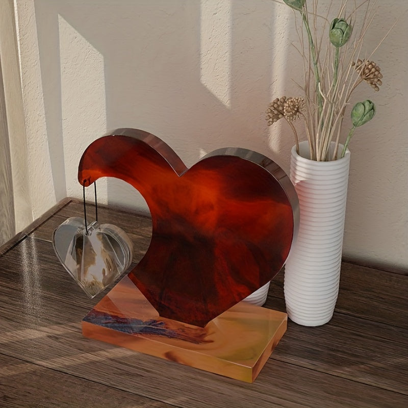Large Heart Resin Silicone Casting Mold DIY Photo Frame Heart Shape Mold for Home Decoration Wedding Ornament Graduation Souvenir Resin Art Epoxy Casting Craft Mold Gift Making