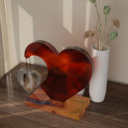 Large Heart Resin Silicone Casting Mold DIY Photo Frame Heart Shape Mold for Home Decoration Wedding Ornament Graduation Souvenir Resin Art Epoxy Casting Craft Mold Gift Making