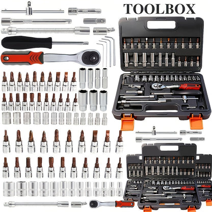 52-Piece Professional Tool Set for Home & Car Repair – Portable Toolbox Kit for DIY Enthusiasts, Mechanics & Professionals, Perfect Gift Idea
