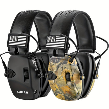 Electronic Shooting Ear Protection Earmuffs NRR 23dB – Noise Cancelling Hearing Protection with Sound Amplification, Adjustable Headband, ANSI Certified for Shooting, Hunting, Mowing & Industrial Use