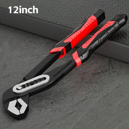Heavy Duty Adjustable Water Pump Pliers Wrench 8" 10" 12" Large Opening Quick Adjustment for Pipeline Plumbing Bathroom Construction & Car Maintenance