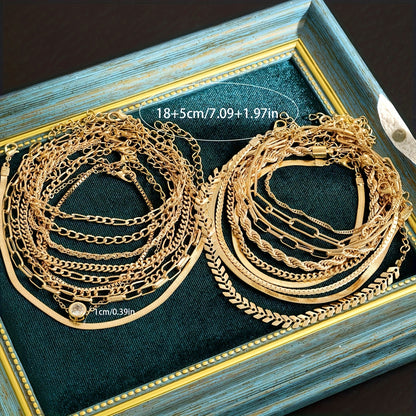 20-Piece Stackable Bracelet Set for Women – Boho Snake Bone Twisted Metal Geometric Layering Bangles, Vintage Chic Wrist Jewelry for Daily Wear Party Vacation Dating, Holiday Gift for Her