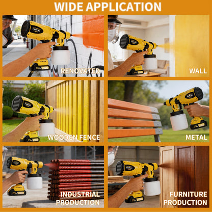 Electric HVLP Paint Sprayer Gun Airless 3 Spray Patterns 27oz Container Easy to Clean for House Painting Furniture Cabinets Fence Walls Doors Car Repair & DIY Projects – High Pressure Spray Gun