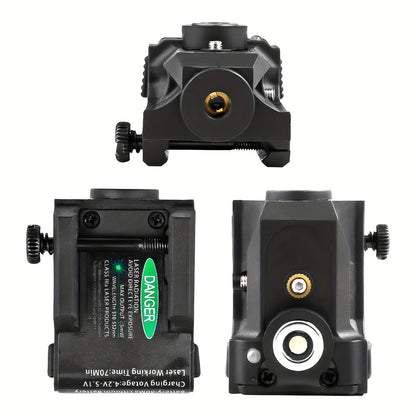 Ultra Compact Green Laser Sight for Handguns & Pistols – Magnetic USB Charging, 20mm Picatinny Rail, Ambidextrous ON/OFF, PA66 Nylon, 150-300m Visible – 7 Color & Charging Variants
