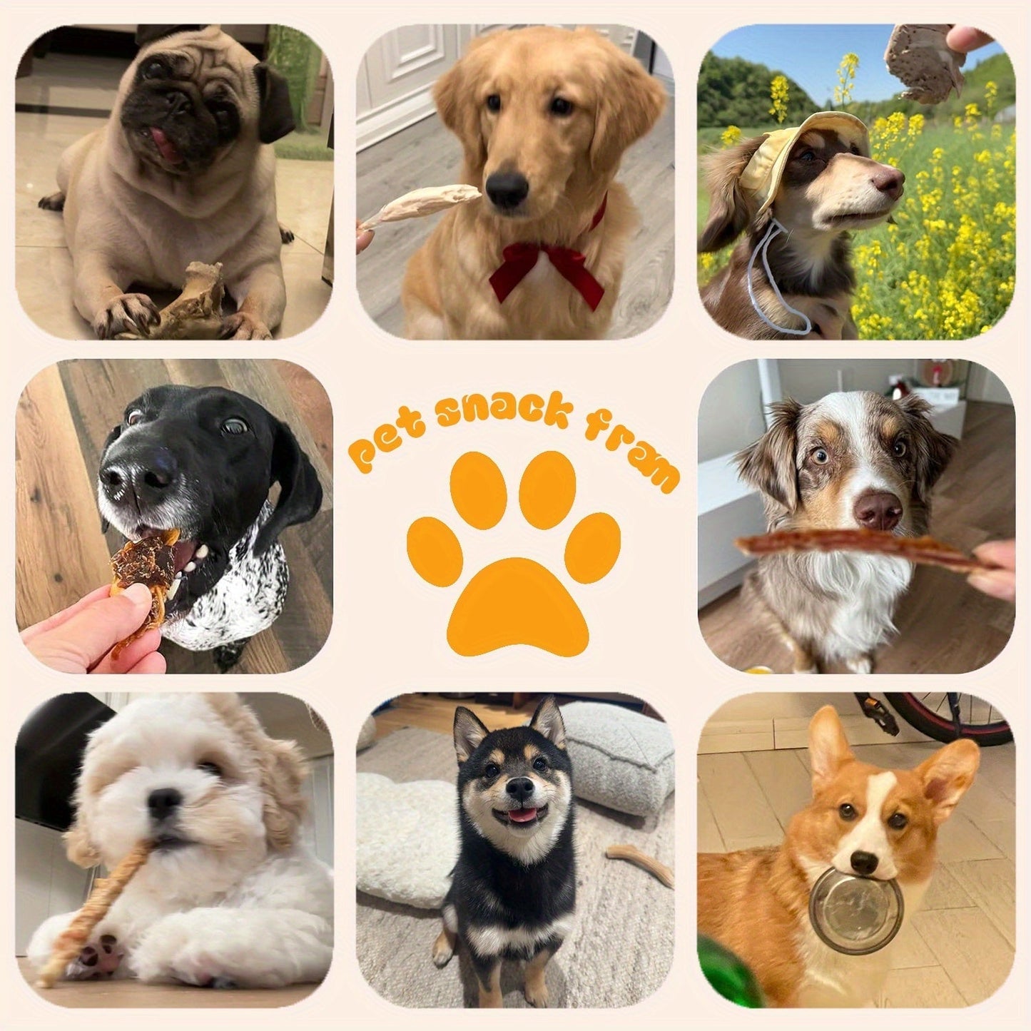 Chicken Jerky Dog Treats - Real Dried Chicken for Dogs, High Protein & Easy to Digest, Healthy Long-Lasting Training Reward Snack for Small, Medium & Large Breed Puppies and Adult Dogs