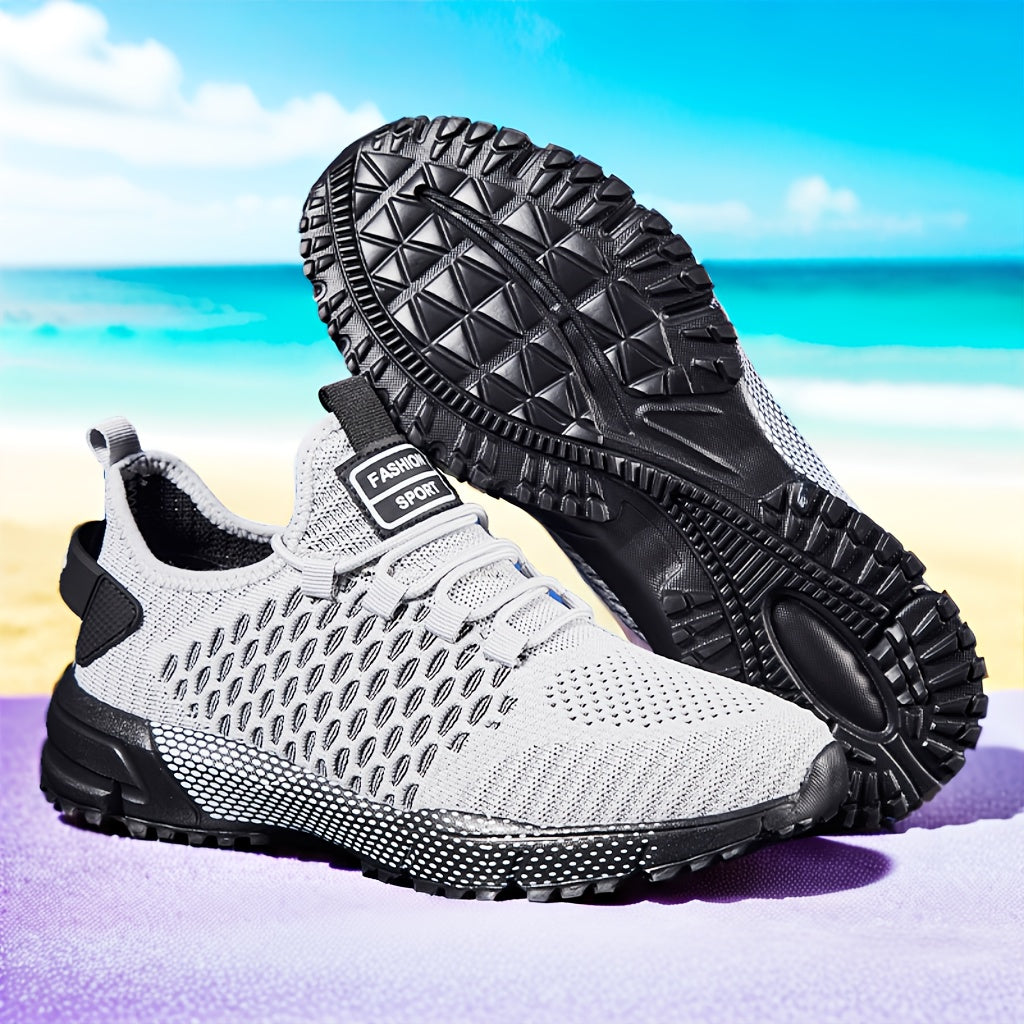 Men's Double Mesh Breathable Sneakers – Lightweight Non-Slip Running Shoes for Jogging Fitness Daily Travel & Casual Wear, Fashionable Sports Shoes Sizes US 7-14 in Multiple Colors