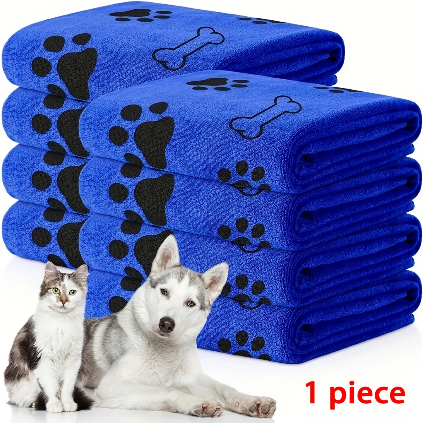 Large Pet Bath Towel for Dogs & Cats, 40x24 Inch Super Absorbent Quick Dry Microfiber Dog Towel, Soft Drying Blanket for Bathing, Grooming & Beach – Pet Supplies Gift