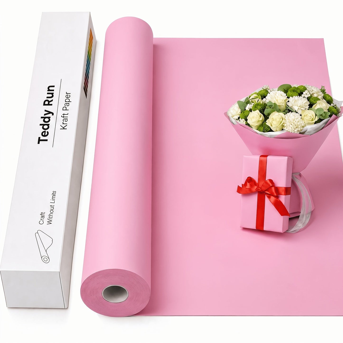 Kraft Paper Roll 80 GSM Heavy Duty for Gift Wrapping, Packing, Moving, Shipping, Wall Art, Crafts, Bulletin Board, Floor Cover & Table Runner — Multiple Sizes & Colors