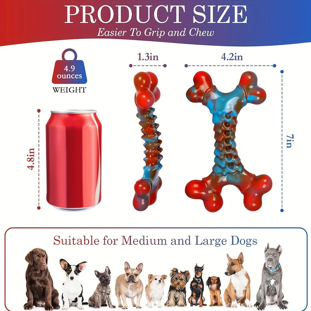 Indestructible Dog Chew Toys for Aggressive Chewers Large Breed - Tough Durable Dog Chew Toy Pack of 1 2 4 or 5, Striped Design Heavy Duty Chew Toy for Large Dogs, Teeth Cleaning and Boredom Relief