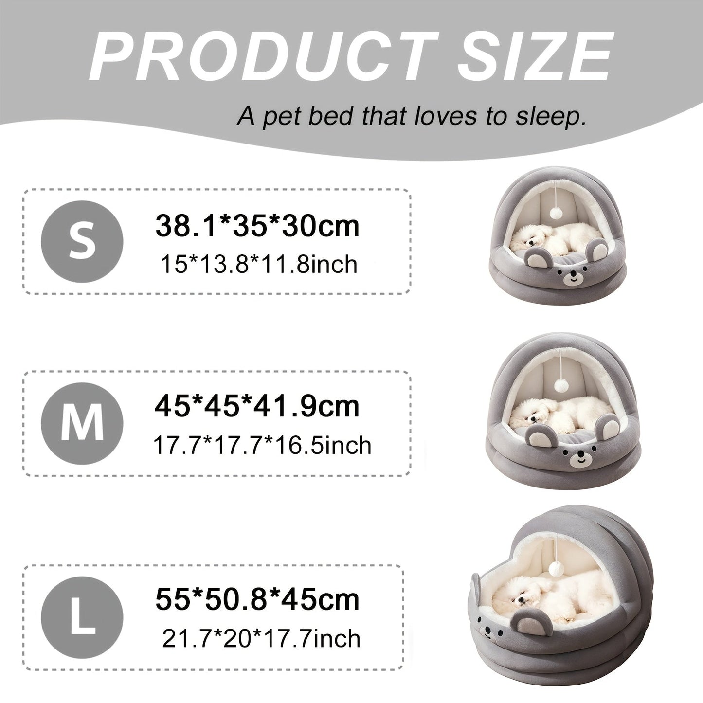 Round Plush Cat Bed & Pet Mat for Cats and Small Dogs – Large Circular Donut Design, Soft Comfortable All-Season Sleeping Pad, S M L Sizes, Includes Bonus Toy Balls, Cozy Cat Nap Cushion