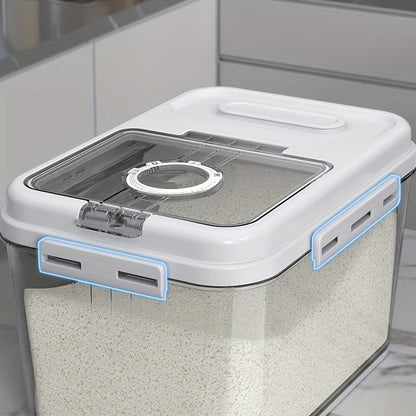 Airtight Food Storage Containers Set with Flip-Top Lid – 2.85 & 2.06 Gallon PET Square Rice Canister, Insect & Moisture Proof Grain Dispenser for Kitchen Pantry Organization – Reusable & BPA-Free