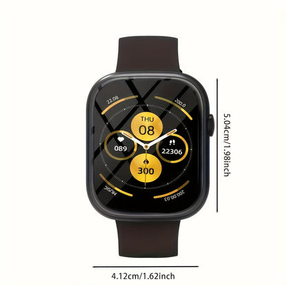 Smartwatch 2.01 Inch Touchscreen with HD Bluetooth Calling, Dual Strap, 100+ Sport Modes, Step & Calorie Tracker, Music & Notifications, Compatible with Android & iPhone - Unisex Fitness Smart Watch