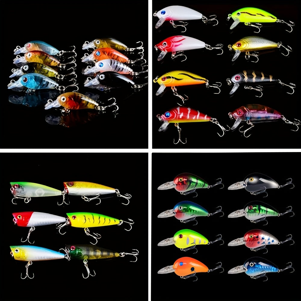 Fishing Lure Set 5pcs – Bionic Minnow Hard Bait, Realistic Swimming Action, Saltwater & Freshwater, Random Mixed Color Artificial Lures