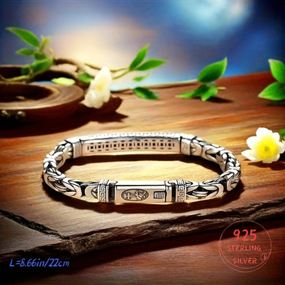 S925 Sterling Silver Modern Light Luxury Bracelet for Women – Minimalist Elegant Hypoallergenic Silver Chain Bracelet for Daily Wear Celebrations Valentine's Day Anniversary Gift