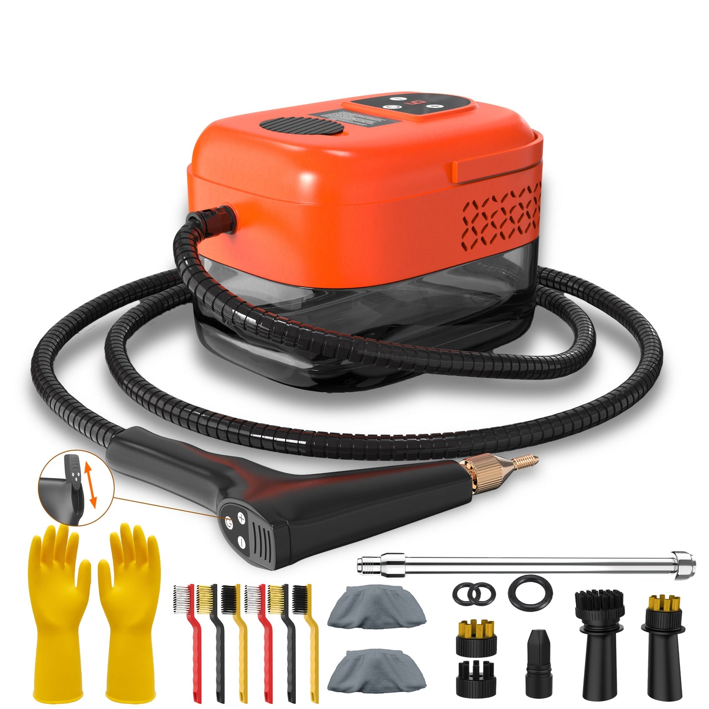 Handheld Steam Cleaner with 35-Piece Accessory Set High Pressure Portable Chemical-Free Deep Clean – Kitchen Grease Sofa Air Conditioner Tile Car Interior Washing Machine 6 Colors