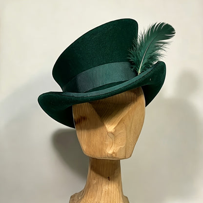 100% Wool Felt Fedora Hat with Ribbon for Women & Men – Adjustable Asymmetrical Top Hat for Church Parties Weddings, Elegant Fashion Headwear in 10 Colors, Perfect Christmas Gift