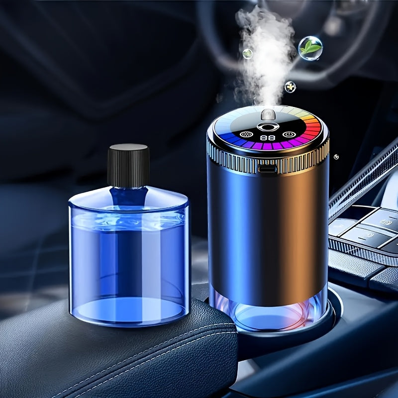 Smart Car Air Freshener Aromatherapy Diffuser Starry Sky Light Show USB Rechargeable Adjustable Fragrance – Natural French Scented Essential Oil Gardenia Ocean Lavender Cologne Car Gift