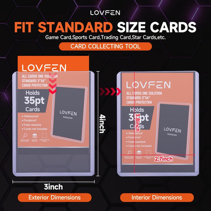 Trading Card Top Loaders 200 Count Hard Plastic 3x4 Inch with Sleeves – Card Holders for Baseball Football Basketball Pokemon TCG Sports Cards Collector Gift
