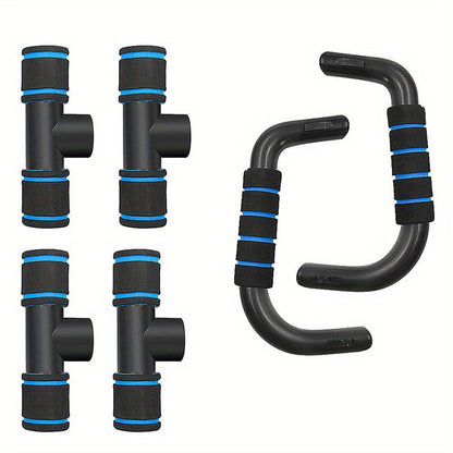 Ergonomic Push-Up Bars Non-Slip 300 Lbs Textured Foam Grips Portable Strength Training Push Up Stands for Home Gym Workout Wrist Support Easy Assembly Fitness Gift Blue Red Green