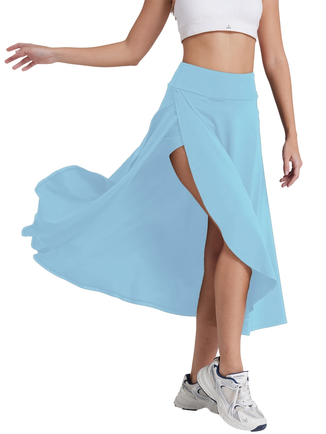 Women's 2-in-1 High Waist Skort with Inner Shorts & Pockets – Lightweight Stretchy Activewear Tennis Skirt for Sports Gym Workout Casual Wear, XS-XXL, Multiple Colors